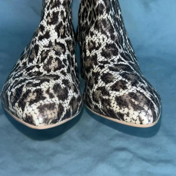 AGL Marette Snake print leather boot women EU 41 1/2 EUC cognac Attilio Giusti - Picture 2 of 13